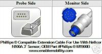 phillips 8 extension cable nellcor ds100a