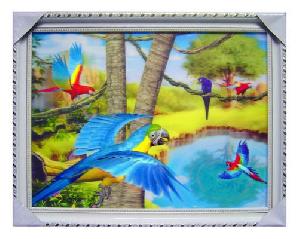 3d / 2d Stereograph, Variable Paint, 3d Card, Painting, Abstract Painted