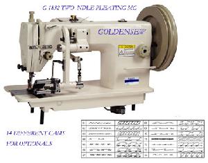 2 needle pleating chainstitch sewing machine 14 cams