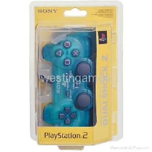 ps2 transparent green dual shock 2 wired controller joypad