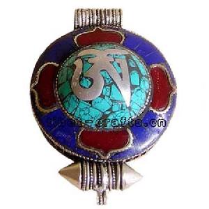 Tibetan Ghau Om Symbol Prayer Box