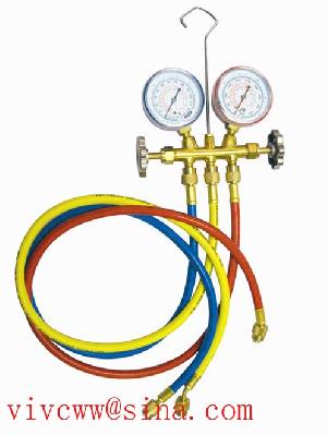 Testing Manifold Set, Valve, Brass Fittings, Charging Hose, Hvac Tools, Refrigeration Fittings