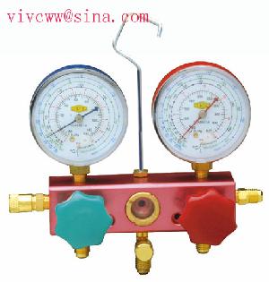 Testing Manifold Set. Valve, Charging Hose, Refrigeration Fittings, Air Conditioning Components