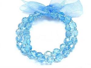 Blue Glass Bead Bracelet