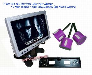 7 tft lcd universal monitor rearview camera 3 rear sensors rd 772sb3