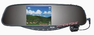 Car Dvr 3.5 Inch Tft Lcd Hidden Monitor Bluetooth Handsfree Rearview Mirror 2 Cameras