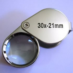 30x jewelers folding eye loupe gemstone magnifying