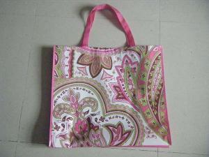 pink brwn paisley pp non woven bag