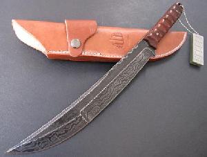 hunting knife ruffled steel 38 5cm