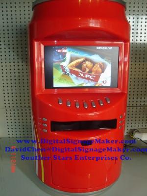 store campaigns lcd screen cola beer ad player vending machine pop pos coca