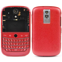 Blackberry Bold 9000 Full Housing Faceplate Cover Oem Frame With Black Metal / Ferrari Design