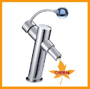 Straight Basin Faucet With Hot And Cool Water With A Ball Lever