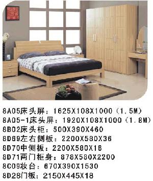 modern wooden bed bedroom furniture wardrobe mirrow home living room