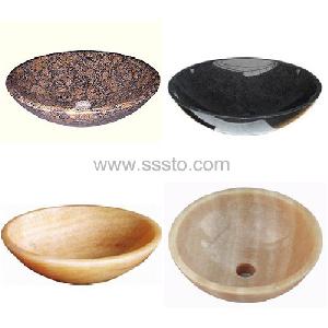 Supply Top Quality Of Natural Mosaic Marble Vessel Sinks Basin Bowl