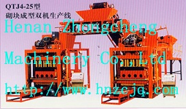 Qtj4-25 Double head Automatic Block Making Machine Production Line