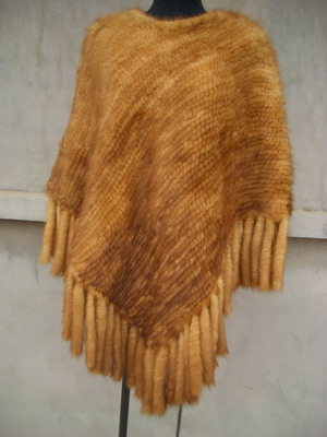 mink kintted poncho