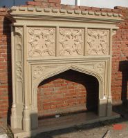 Granite Fireplace Mantel Surround Gothic Mantelpiece