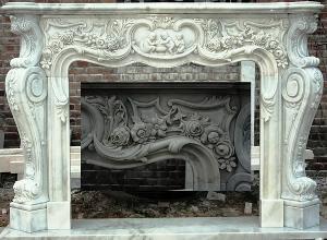 Granite Or Marble Stone And Tile For Fire Place