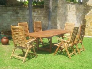 Atc-007, Teak Reclining Set For Outdoor And Indoor Furniture