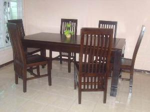 kasuari dining mahogany wood smooth finishing