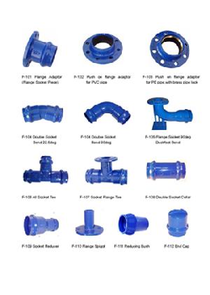 ductile iron pipe fittings pvc