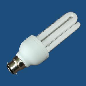 Energy Saving Lamp 3u Bayonet Shape With Tri-phosphor Powder Light Tube And Pbt Plastic