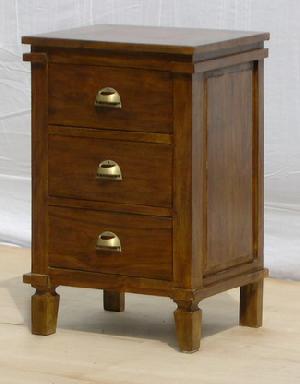 bedside 3 drawers solid mahogany wood