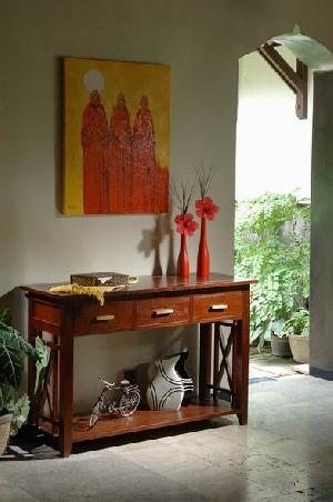 Console Table Made From Mahogany Wood