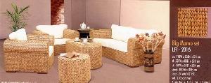 Flat Water Hyacinth Sofa Set For Living Room And Hotel