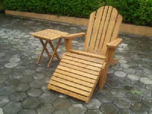 Teak Adirondack Chair In Natural Made From Solid Teak Wood