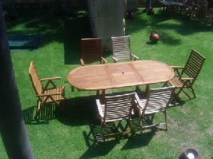 Dorset Reclining Chair Five Position, Oval Extension Table.teak Outdoor.for Home, Hotel And Restaura