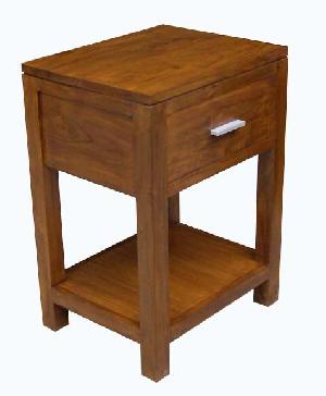 Dry Mahogany Night Stand Bedside One Drawer For Home And Hotel.indonesia Wooden Indoor Furniture