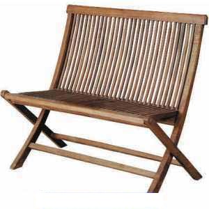 folding bench outdoor garden furniture teak wood indonesia