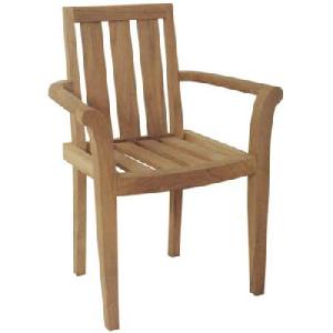 jepara teak stacking chair outdoor indoor indonesia furniture