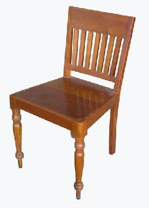 mahogany dining chair bun feet restaurant home hotel indonesian indoor furniture