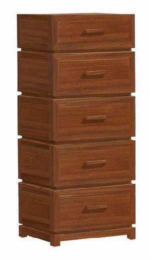 Minimalist Chest 5 Drawers Cabinet For Indoor Furniture Made From Mahogany