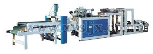 channels heat sealing cutting line plastic film bag machine