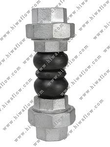 twin sphere union rubber expansion joint