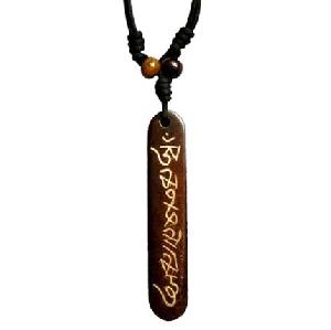 Handcrafted Yak Bone Om Mani Padme Hum Pendant