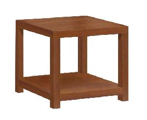 As-003. Side Table Square Mahogany Wood Doof And Gloss Finishing