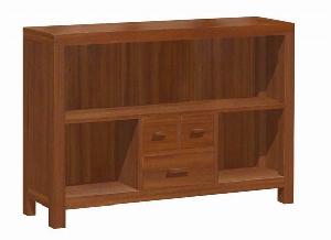 As-015 Mahogany Cabinet 3 Drawers With Open Shelves Indoor Furniture Doof And Gloss Color
