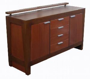 bf 008 minimalist modern dresser 4 drawers 2 doors mahogany wood