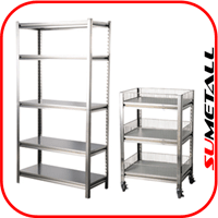 Storage Shelving, Stainless Steel Shelving, Warehouse Rack, Rivet Boltless Rack