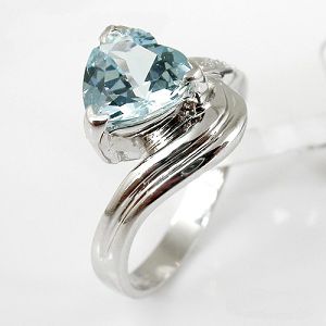 925 Silver Natural Blue Topaz Ring 5875r