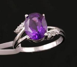 Factory For 925 Silver Natural Amethyst Ring, Item #j070974z, Ruby / Jade / Garnet / Sapphire Ring