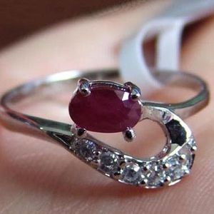 Factory For 925 Silver Natural Ruby Ring, Item #j0405138h