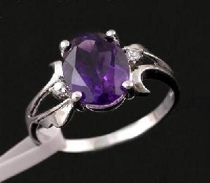 Factory For Sterling Silver Natural Amethyst Ring, Olivine Bracelet, Sapphire Jewelry Set, Blue Topa