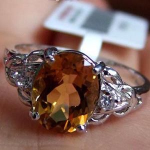 Manufacturer For Sterling Silver Natural Citrine Ring , Item No J0709177j