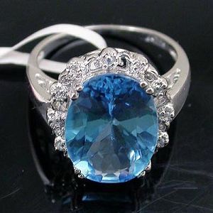 Sell Blue Topaz Gem Sterling Silver Ring Ruby Jade Item No Y00082129