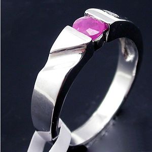 Sell Sterling Silver 925 Silver Natural Ruby Ring, Item #j040443h , Stone Size 4 4